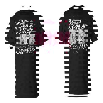 Senior Mom 2025 Graduation Class Of 2025 Coquette Bow Women T-Shirt - Thegiftio UK