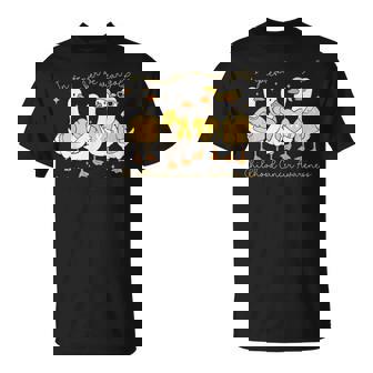 In September We Wear Gold Childhood Cancer Awareness Goose T-Shirt | Mazezy