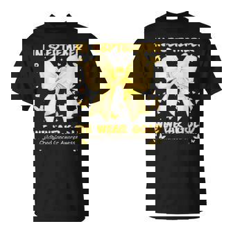 In September We Wear Gold Childhood Cancer Awareness T-Shirt | Seseable CA