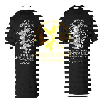 In September We Wear Gold Childhood Cancer Awareness Women T-Shirt - Monsterry