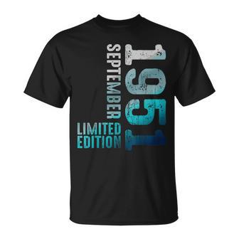 Septiembre 1951 Edición Limitada 1951 Retro 1951Intage 1951 Camiseta unisex - Regaloses