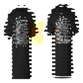 She Is Mom Sunflower Leopard Christian Mom Mother's Day T-Shirt - Thegiftio