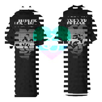 Símbolo De Los Hombres Gay Con Corazón El Amor Es El Amor Camiseta unisex - Regaloses