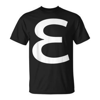 Símbolo Epsilon Alfabeto Griego Grecia Lingüística Idioma Camiseta unisex - Regaloses