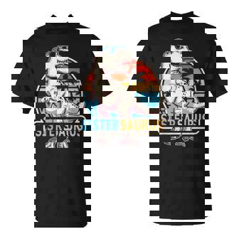 Sister Saurus Dinosaur Family Matching Mother's Day T-Shirt - Thegiftio