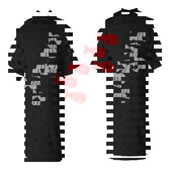 Six Poissons Rouges Animaux De Mer Amusement Estival T-Shirt - Cadeauxyz