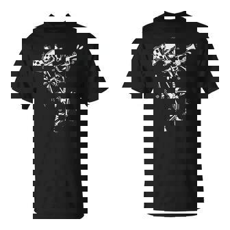 Ska Music Esqueleto Con Trompeta Jazz Estilo Música Camiseta unisex - Regaloses
