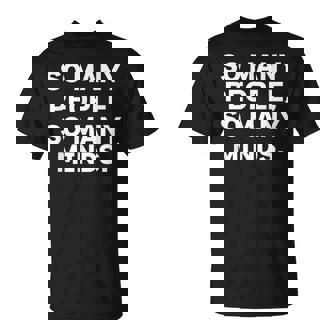 So Many Peopleo Many Minds 十人十色 英語 文字入り 格言 黒 他カラー メンズ Tシャツ - Kawaiitshirt