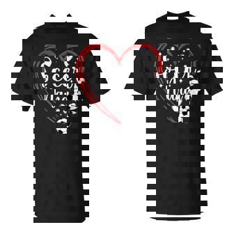 Soccer Nana Grandma Heart Nana Of A Soccer Player Nana T-Shirt - Monsterry