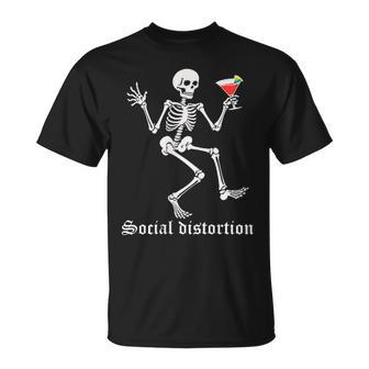 Social Distortions スケルトン ドリンクパーティー ミニマリスト Tシャツ - Kawaiitshirt