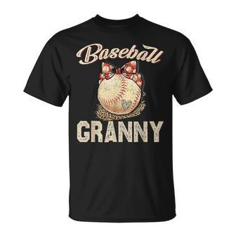 Softball Baseball Granny Leopard Mother's Day T-Shirt - Monsterry