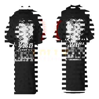 Softball Baseball Lolly Heart Leopard Print Mother's Day T-Shirt | Mazezy