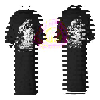 Softball Drip Ice Cream Sprinkles Softball Glove T-Shirt - Monsterry
