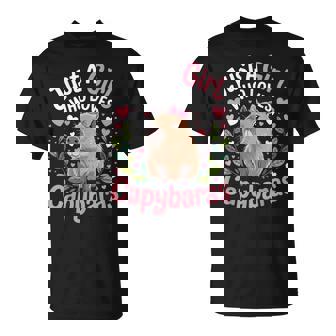 Solo Una Chica Que Ama Los Capibaras Lindos Capibaras Para Niñas Y Es Camiseta unisex - Regaloses
