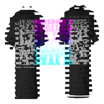 Somebody's Spoiled Blue Collar Wife Groovy Mother's Day T-Shirt - Monsterry