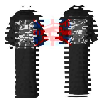 Souvenirs Et Cadeaux Avec Drapeau Du Royaume-Uni Bus City Of London T-Shirt - Cadeauxyz