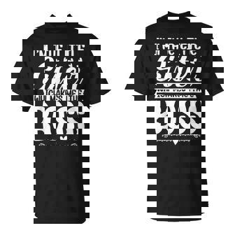 Soy La Hermana Pequeña Que Me Convierte En La Jefa Hermanos Camiseta unisex - Regaloses