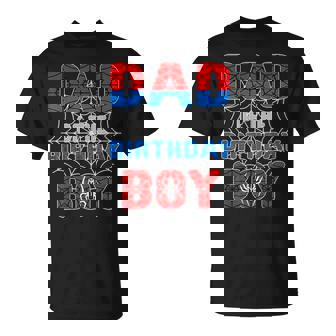 Spider Web Birthday Party Dad Of The Birthday Boy T-Shirt | Mazezy