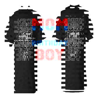 Spider Web Birthday Party Mom Of The Birthday Boy T-Shirt - Monsterry