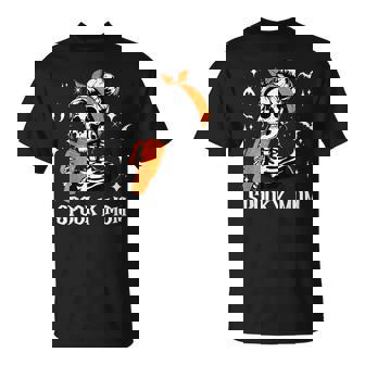 Spooky Mom Groovy Vintage Halloween Spooky Mama Mother T-Shirt - Monsterry