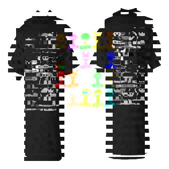 Sprunki All Here With Names For Boys And Girls Birthday Tシャツ - Kawaiitshirt