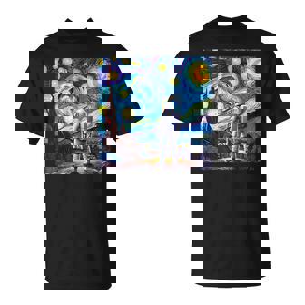Starry Night Renditionincentan Gogh Astronaut Tシャツ - Kawaiitshirt