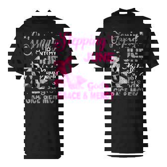 Stepping Into My June Birthday Queen Girl T-Shirt - Thegiftio UK