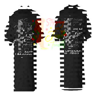 Stepping Into Junenth Afro Woman Black Girls Sneakers Men T-Shirt | Mazezy