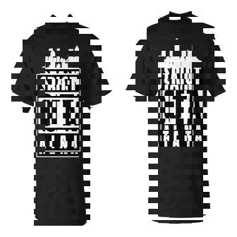 Straight Outta Atlanta 都市のシルエット Tシャツ - Kawaiitshirt