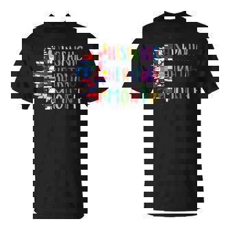 Sunflower Latino Countries Flags Hispanic Heritage Month T-Shirt | Mazezy