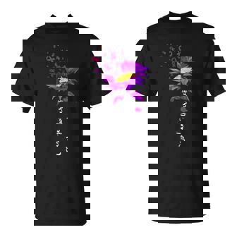Sunflower Overdose Awareness Support Purple End Addiction T-Shirt - Thegiftio UK