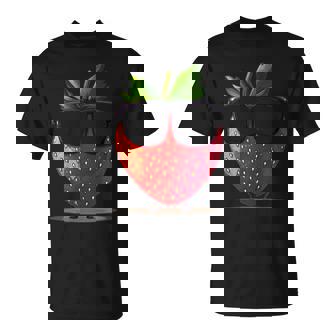Superbe Fraise Avec Lunettes Deoleilides Pour Les Amateurs De Fruits T-Shirt - Cadeauxyz