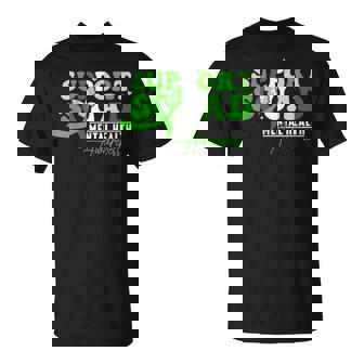 Support Squad Mental Health Awareness May Green Ribbon T-Shirt - Monsterry
