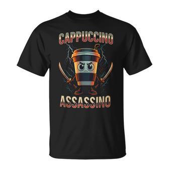 Surreal Italian Brainrot Cappuccino Assassino Meme T-Shirt - Thegiftio