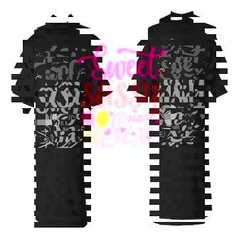Sweet Sassy And Six Birthday 6Th Birthday Girl T-Shirt - Thegiftio