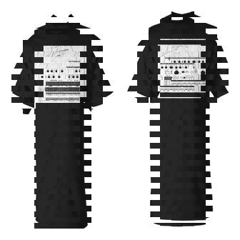 Synthesizer アナログシンセドラムマシン コンピューターヴィンテージオタク Tシャツ - Kawaiitshirt