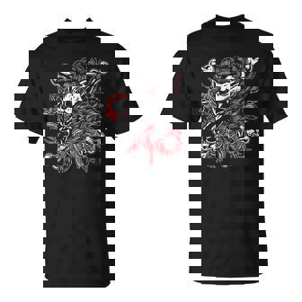Tatuaje Tradicional Estadounidense De Lobo Con Piel De Oveja Camiseta unisex - Regaloses