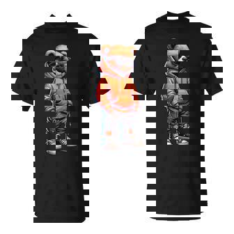 Graphic Teddy Bear Cool Bears Hip Hop Streetwear Colorful T-Shirt | Mazezy