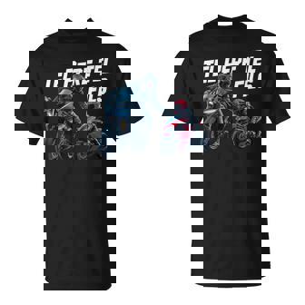 Tel Père Tel Fils Motard Cadeau Humour Moto Course T-Shirt - Cadeauxyz