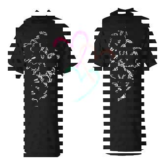I Have Three Titles Wife Mom Nana Leopard Plaid Hearts T-Shirt | Mazezy