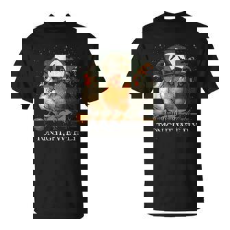 Tonight We Fly Chicken Spooky Season Farm Halloween T-Shirt | Mazezy