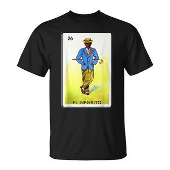 Traditional Mexican Card Game N26 El Negrito T-Shirt - Monsterry UK