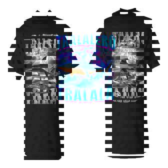 Tralalero Tralala Bootleg Brain Red Meme With Italian Shark S T-Shirt - Seseable