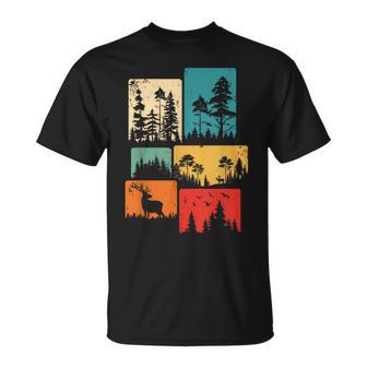 Trees Wildlife Nature Outdoor Vintage Forest T-Shirt - Thegiftio UK