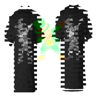 Trèfle Irlandais Pour Enfants -Aint Patrick Dabbing Leprechaun T-Shirt - Cadeauxyz