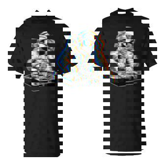 Trippy Astronaute Dj Rave Festival Illusion Optique Musique T-Shirt - Cadeauxyz