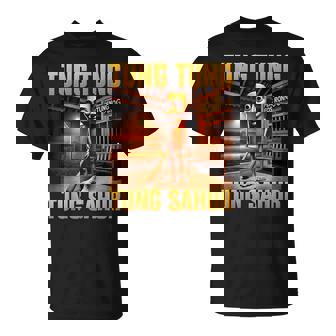 Tung Tung Tungahur Meme Brainrot Tシャツ - Kawaiitshirt