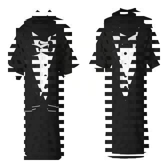 Tuxedo Costume Idea With Bow Tie T-Shirt - Seseable
