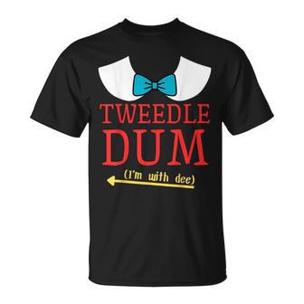 Tweedle Dum I'm With Dee Couple & Friends Lazy Costume T-Shirt - Thegiftio UK