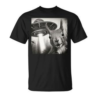 Ufoとリス自撮り面白いリス愛好家 Tシャツ - Kawaiitshirt